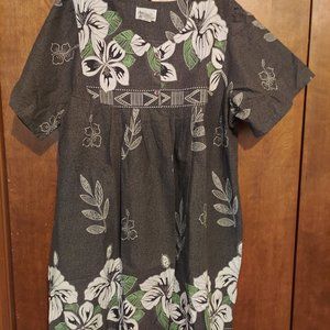 Anthony Richards Gray Floral Dress Size 2X